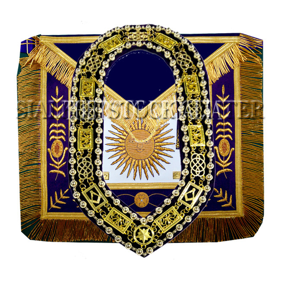 Grand Lodge Officer Apron and Chain Collar